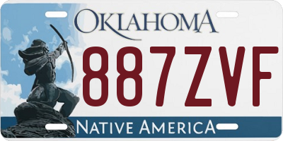 OK license plate 887ZVF