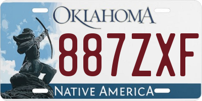OK license plate 887ZXF