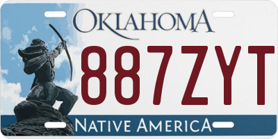 OK license plate 887ZYT