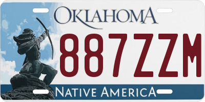 OK license plate 887ZZM