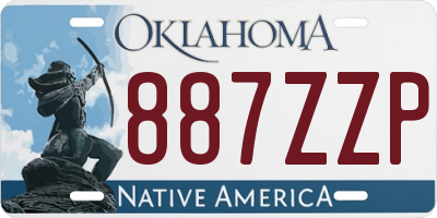 OK license plate 887ZZP