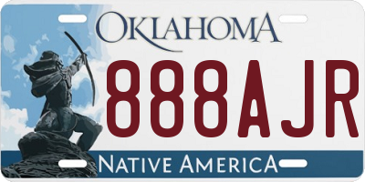 OK license plate 888AJR