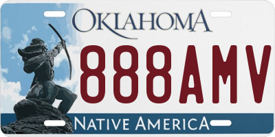 OK license plate 888AMV