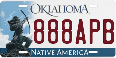 OK license plate 888APB