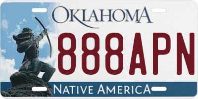 OK license plate 888APN
