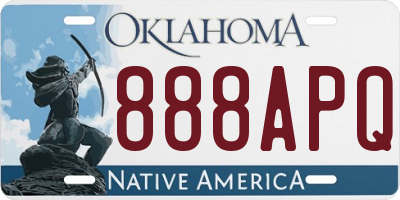 OK license plate 888APQ