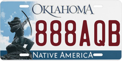 OK license plate 888AQB