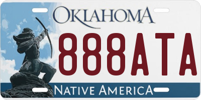 OK license plate 888ATA