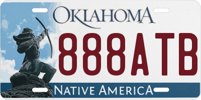 OK license plate 888ATB