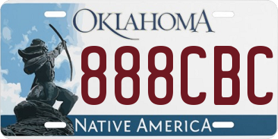 OK license plate 888CBC
