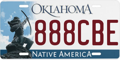 OK license plate 888CBE