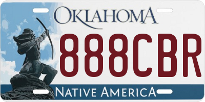 OK license plate 888CBR