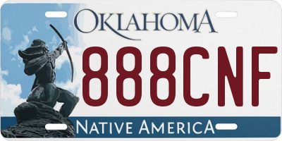 OK license plate 888CNF