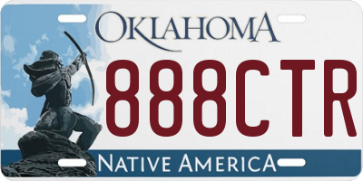 OK license plate 888CTR