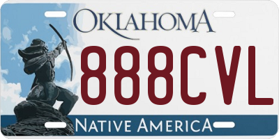OK license plate 888CVL