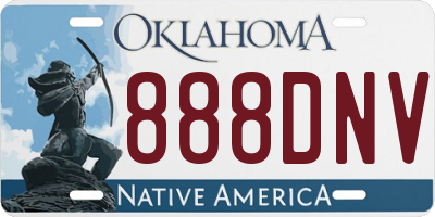 OK license plate 888DNV