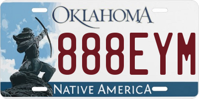 OK license plate 888EYM