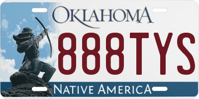 OK license plate 888TYS