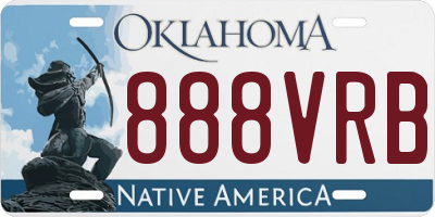 OK license plate 888VRB