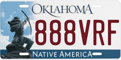 OK license plate 888VRF