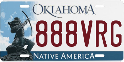 OK license plate 888VRG