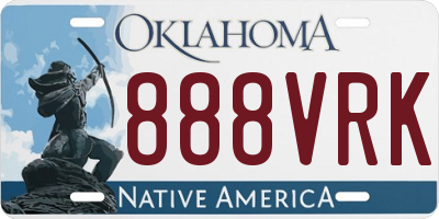 OK license plate 888VRK