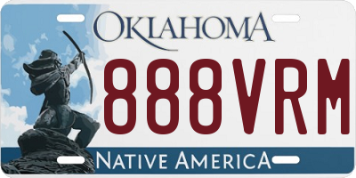 OK license plate 888VRM