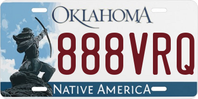 OK license plate 888VRQ