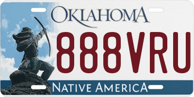 OK license plate 888VRU