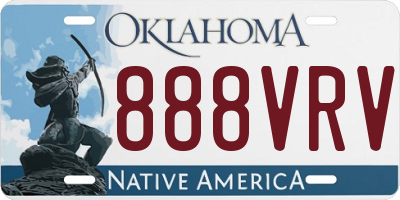 OK license plate 888VRV