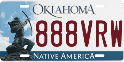 OK license plate 888VRW