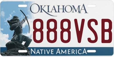 OK license plate 888VSB