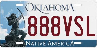 OK license plate 888VSL