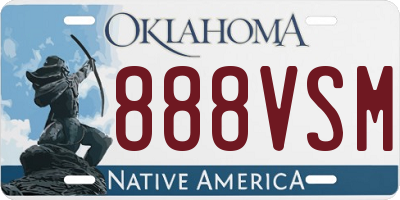 OK license plate 888VSM