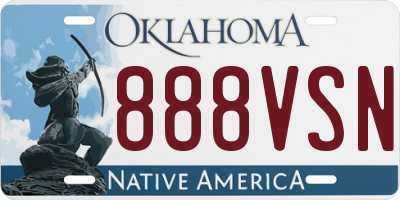 OK license plate 888VSN