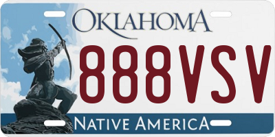 OK license plate 888VSV