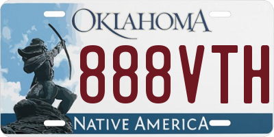 OK license plate 888VTH