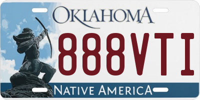 OK license plate 888VTI