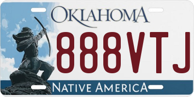 OK license plate 888VTJ