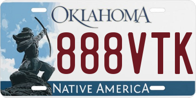 OK license plate 888VTK