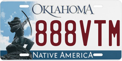OK license plate 888VTM