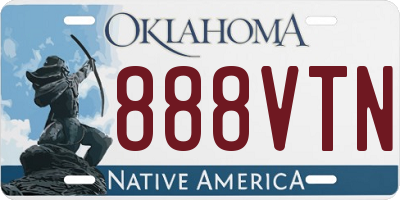 OK license plate 888VTN