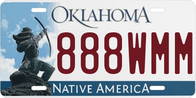 OK license plate 888WMM