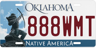 OK license plate 888WMT