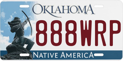 OK license plate 888WRP