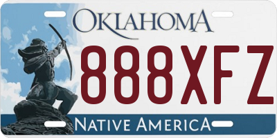 OK license plate 888XFZ