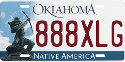 OK license plate 888XLG
