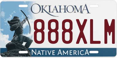OK license plate 888XLM
