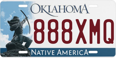 OK license plate 888XMQ
