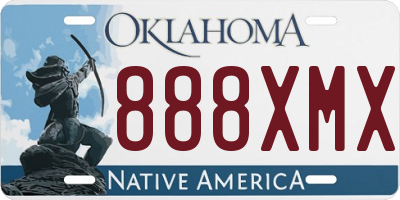 OK license plate 888XMX